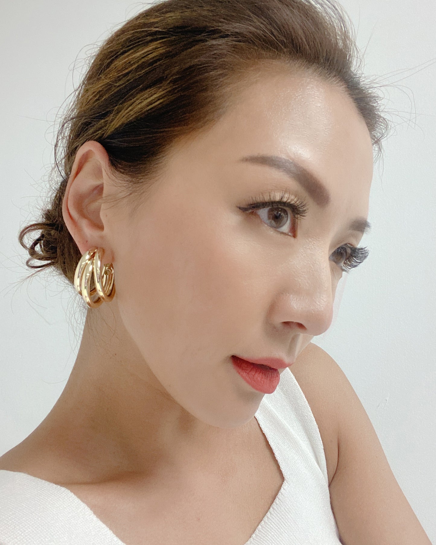 gold triple hoops earrings *pre-order*