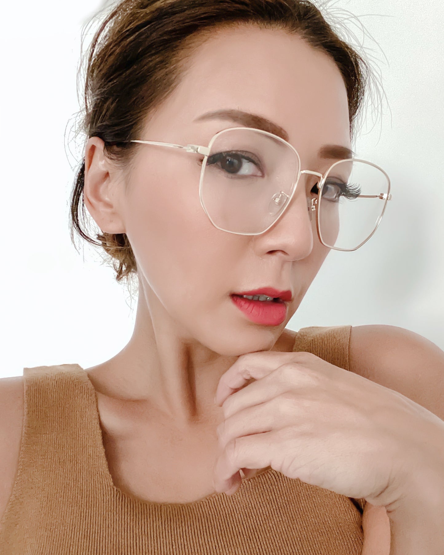 gold square frame glasses *pre-order*